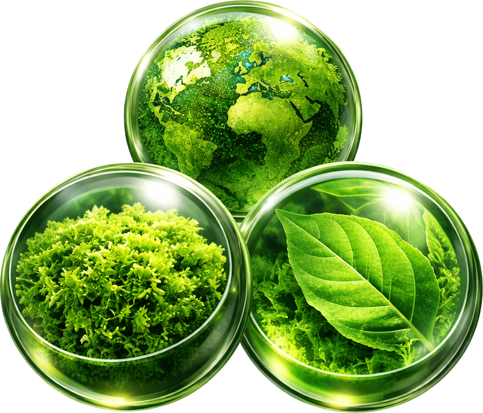 sfere con benefici del riciclo plastica